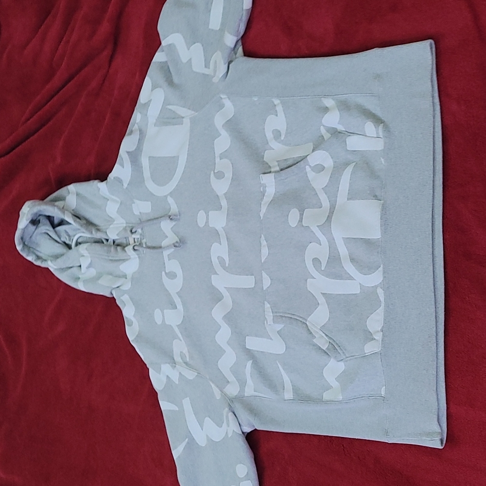 Champion Men's Life Reverse Weave All-Over Logo Pullover Hoodie